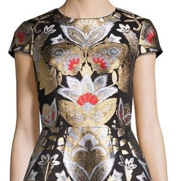 TED BAKER IMOEN OPULENT ORIENT JACQUARD PRINTED DRESS & PURSE - Picture 6 of 8